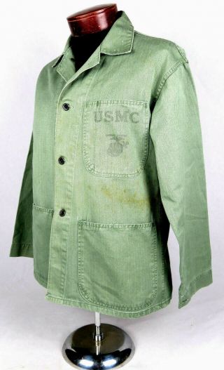 Wwii - Korean War Era Usmc /marine Corps P - 41 /p - 47 Three Pocket Hbt Shirt Xl