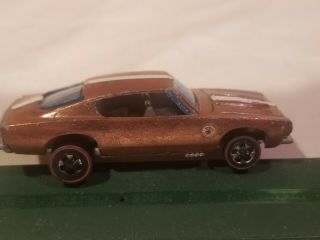 1967 Hot Wheels Redline Custom Barracuda Copper Grey Interior Mattel 1967