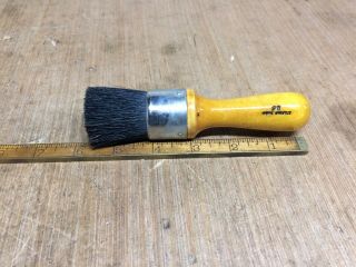 Vintage Pure Bristle Round Brush No.  8 With Wooden Handle Nos