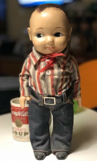 Buddy Lee Western Cowboy Denim Jean Plastic Doll But