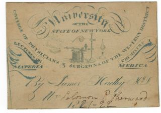 Fairfield Medical College Ny Lecture Ticket 1821 - 22