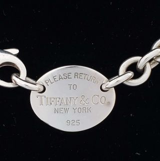 Tiffany & Co Return To Tiffany Choker Necklace Sterling Silver 15.  5 