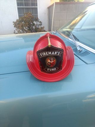 Vintage Aluminum Fire Helmet Fireman’s Fund -