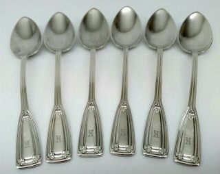 Set Of 6 Tiffany & Co.  Sterling Silver St.  Dunstan Pattern Tea Spoons Pat 1909