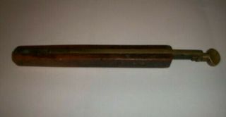 Antique Brass And Wood Mortise Marking Scribe