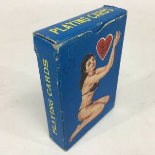 Vintage Good Luck Pin Up Playing Cards Poker Deck Naked Girls 54 Color Pictures