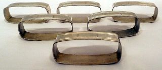 A set of 6 sterling napkin rings,  Saart Bros,  Attleboro,  Mass 3