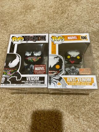 Funko Pop Marvel Anti Venom Gitd Box Lunch & Collector Corps Venom Exclusives