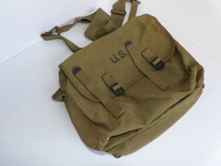 Ww2 Us Gi M - 1936 Khaki Tan Od - 3 Ww2 Mfg Musette Bag W/ Shoulder Strap