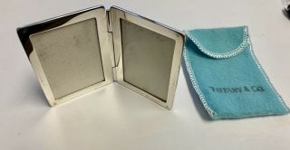 Tiffany & Co.  Sterling Silver Double Folding Travel Miniature Picture Frame