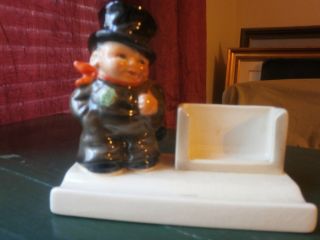 Goebel Figurine With Card And Pen Holder 5.  625 X3.  75 X 2 In