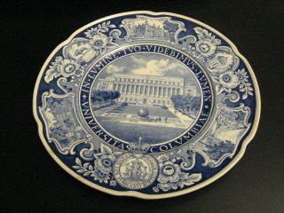 Wow Set Of 5 Vintage Columbia University Wedgwood Plates,  1930s Exc.  Cond