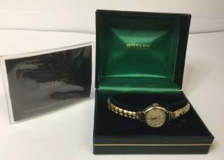 Rotary Swiss Ladies 9ct Gold Wrist Watch 1970 