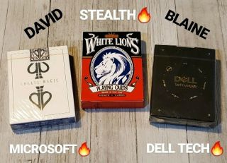 David Blaine Playing Cards Stealth Deck Microsoft Deck & Dell Deck