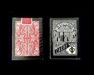 Rare David Blaine Tally - Ho Red Split Spades Playing Cards.  Deck