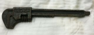 Vintage Ford " M " Adjustable Monkey Wrench - 9 1/4 " For Model A T Drain Plugs