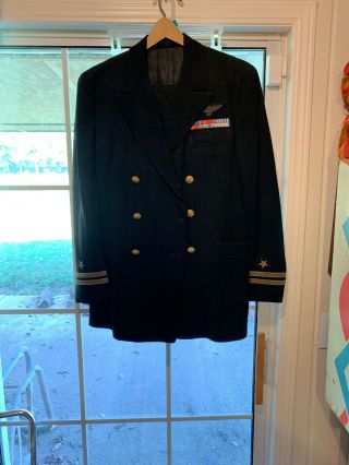 Vintage World War Ii Us Navy Officer Dress Blue Uniform 1944 Jacket & Slacks