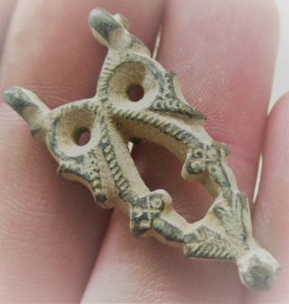 Circa 900 - 1000ad Viking Era Nordic Bronze Amulet In The Form Of Fenrir