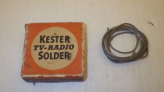 KESTER TV - RADIO SOLDER WITH.  7 OUNCES OF SOLDER RESIN - FIVE FLUX CORE BX 2
