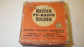 KESTER TV - RADIO SOLDER WITH.  7 OUNCES OF SOLDER RESIN - FIVE FLUX CORE BX 3