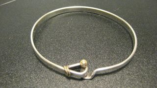 Authentic Tiffany & Co.  Sterling Silver 18k Hook Bracelet