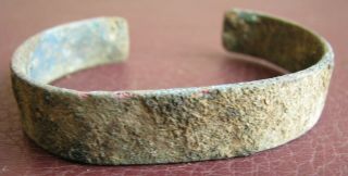 Authentic Ancient Lake Ladoga Viking Artifact Bronze Bracelet Au 2a