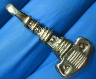 Highly Decorated Ancient Viking Norse Silver Thors Hammer Amulet Circa 800 - 900ad