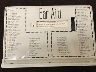 Vintage White Metal Bar Aid Cocktail Mixed Drink 80 Recipes Japan Mcm