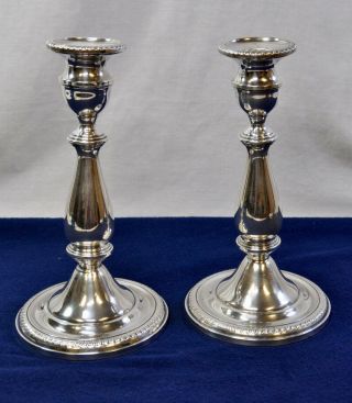 9 " Mueck - Carey Co.  Towle Sterling Silver Candlesticks (frn)
