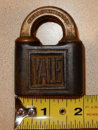 Antique Yale & Towne Mfg.  Co.  Padlock Lock No Key 1901