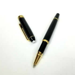Montblanc Meisterstuck Classique Rollerball Pen Black And Gold Vintage Classic