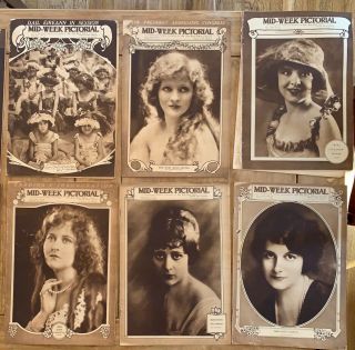 Set Of 43 Mid - Week Pictorials - 1921: World Series,  Babe Ruth.  Ty Cobb,  Boxing