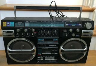 Vintage Lasonic Trc - 931 Radio/headphone Jack/dual Cassette Boombox Parts Repair