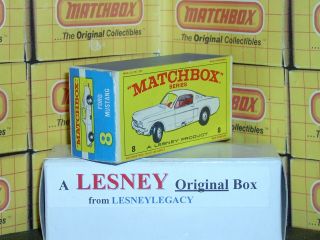 Matchbox Lesney 8e Ford Mustang Type E4 Empty Box Only