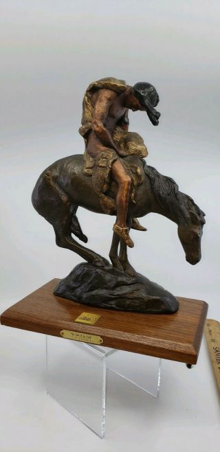 Vintage Bronze Indian Sculpture Signed J E Fraser " The End Of The Trail.  ".  Good