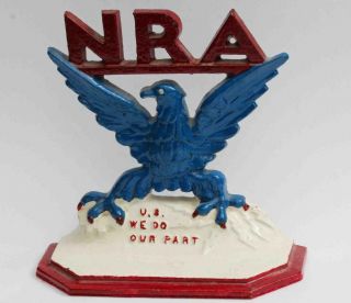 1933 National Recovery Act Cast Iron Eagle Window Display - Fdr Roosevelt
