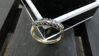 Vintage 9ct Gold Ring With 33ct Diamonds,  Size L 1/2