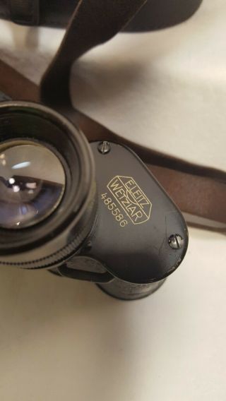 Vintage E.  Leitz Wetzlar 8x30 Binuxit Binoculars Serial 485586 w/Leather Case 2