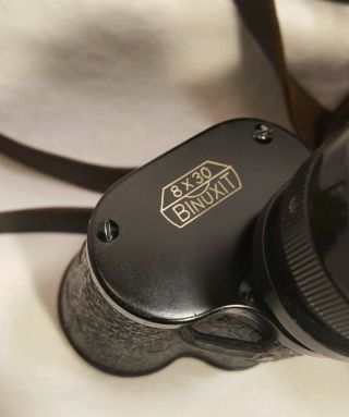 Vintage E.  Leitz Wetzlar 8x30 Binuxit Binoculars Serial 485586 w/Leather Case 3