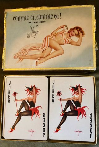 Vintage - Comme Ci,  Comme Ca by Alberto Vargas Pin - Up Girls Playing Cards 2