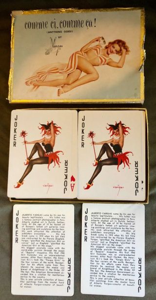 Vintage - Comme Ci,  Comme Ca by Alberto Vargas Pin - Up Girls Playing Cards 3