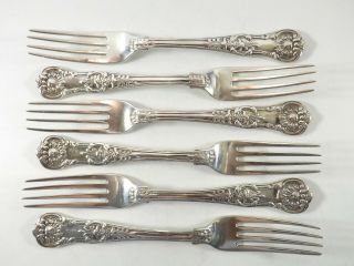 Quality Set Of Six Victorian Forks Hallmarked London 1841 / Kings Pattern Ref249
