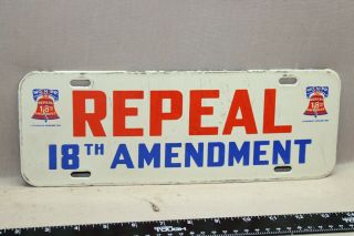 Wonpr Repeal 18th Amendment Prohibition Porcelain Plate Topper Metal Sign Beer