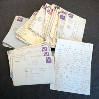 50 World War 2 Wwii Ww2 Letters To Sgt Walter M.  Swoope Correspondence Papers