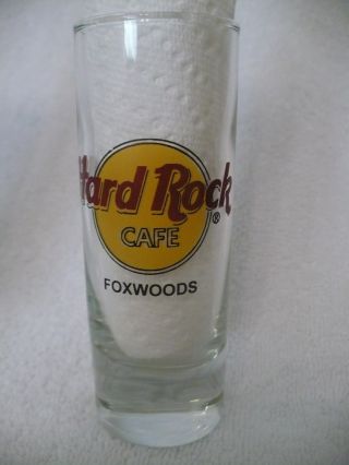 Foxwoods Hard Rock Cafe 4 " Shooter Double Shot Glass
