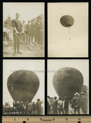 1908 Mason Michigan Air Balloon,  Aeronaut Abner Amsdell Lansing Mi Balloonist