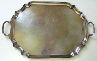 Antique Art Deco Silver Plated Tray British Marked For Tea Set 18.  5 X 24 "