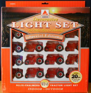 Vintage Agco Allis Chalmers Decorative Light String/set Wd45 Tractor Nib