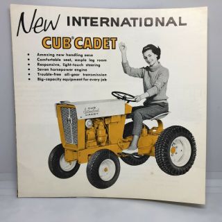 Hot Mom Female 1960’s International Harvester Cub Cadet Tractor Sales Brochure