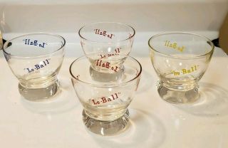 Set Of 4 Vintage Mid Century Modern Eva Zeisel Lo - Ball Tumbler Glasses